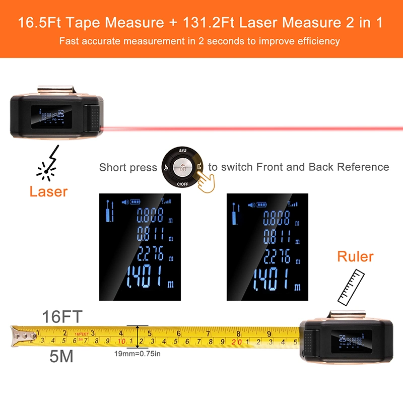 2021 New Type Hot Sale Digital Laser Meter Tape Measure Custom Measuring Tape