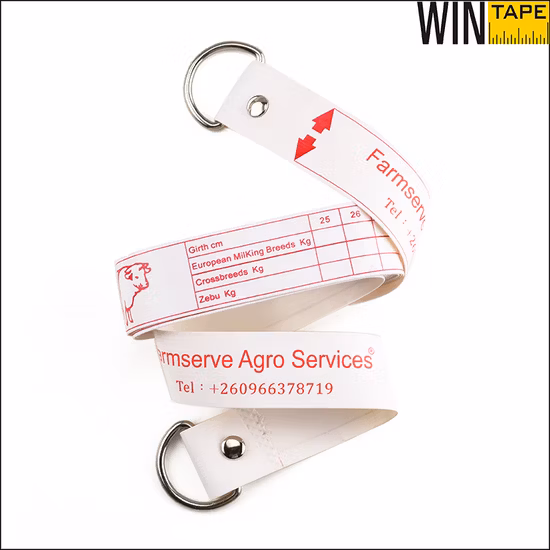 Branded Logo Red 250 Meters Measuring Animal Cow Weight Tape